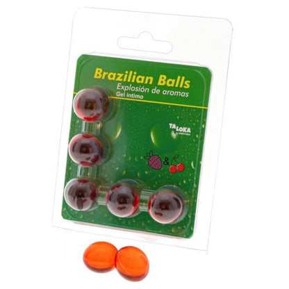 Taloka Brazilian Balls Intimate Gel — 5 Balls / Strawberry and Cherry