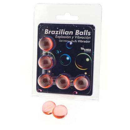Taloka Brazilian Balls Vibrating Effect Gel – Vibrators – 5 Pack – product photo 2