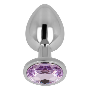 Ohmama - Anal Plug With Violet Crystal 7 Cm