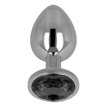 Ohmama - Anal Plug With Black Crystal 8 Cm