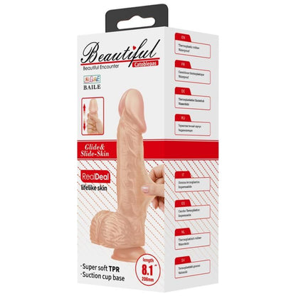 Baile - Beautiful Encounter Catoblepas Flexible Realistic Dildo 20.6 Cm Natural