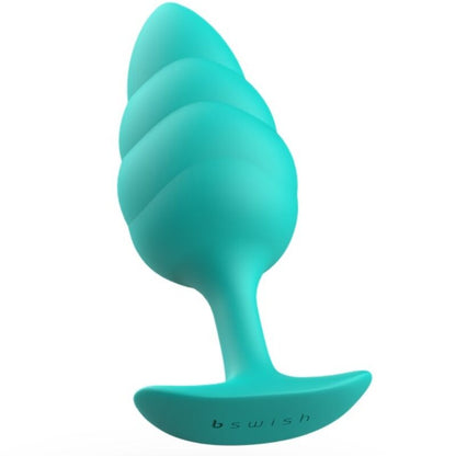 Experience new sensations with the B Swish Bfilled Butt Plug. Tapered tip, wave texture, body-safe silicone, and free-floating weight for ultimate pleasure.7