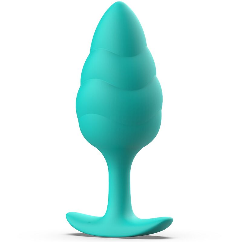 Experience new sensations with the B Swish Bfilled Butt Plug. Tapered tip, wave texture, body-safe silicone, and free-floating weight for ultimate pleasure.1