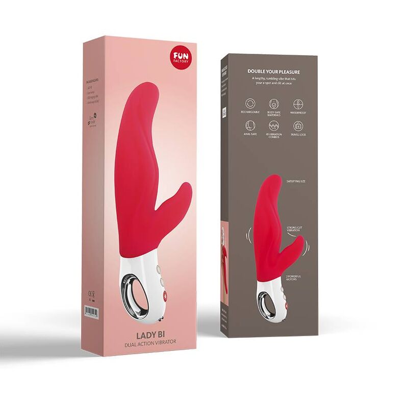 Fun Factory - Lady Bi Dual Vibrator India Red