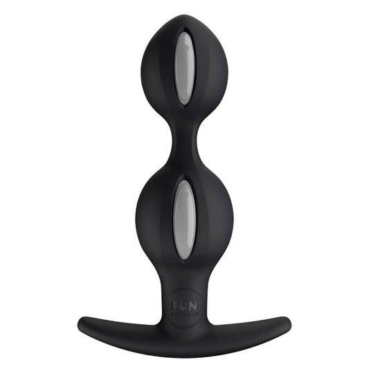 Fun Factory - B Balls Duo Anal Plug With Motion Grey Black