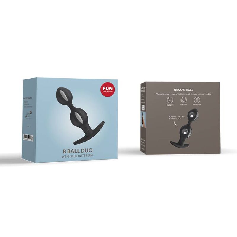 Fun Factory - B Balls Duo Anal Plug With Motion Grey Black