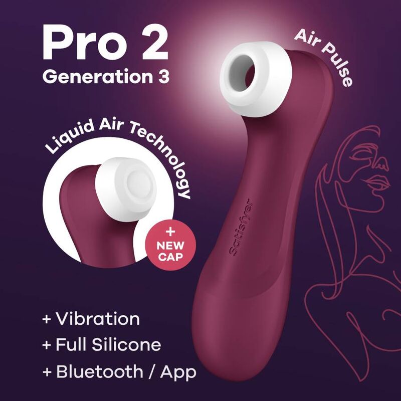 Satisfyer - Pro 2 Generaci�N 3 Wine Red Bluetooth & App