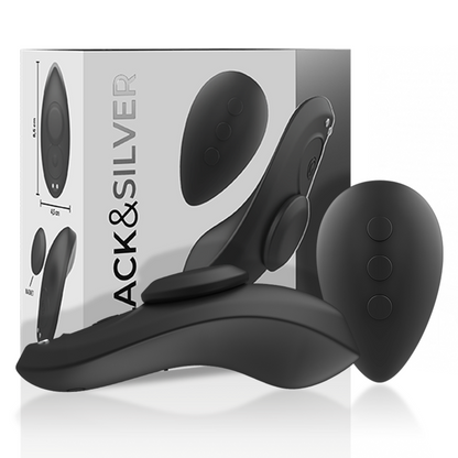 Black&Silver - Preston Rechargeable Silicone Vibrator Pantie Black