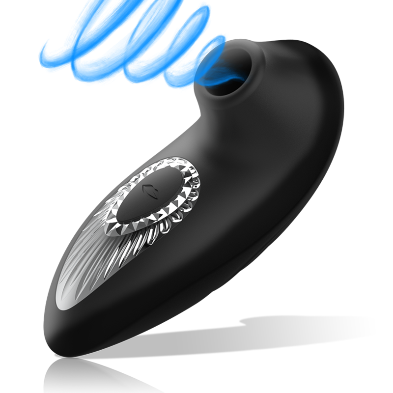 Black&Silver - Drake Deluxe Sucking Vibe Rechargeable Silicone Black