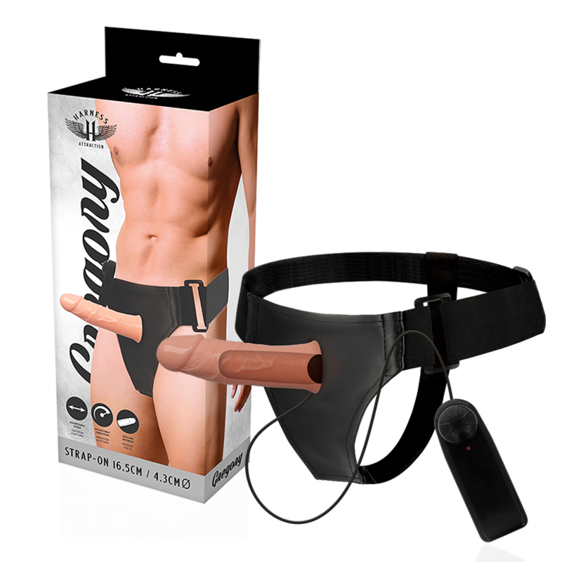 Harness Attraction - Gregory Hollow Rnes With Vibrator 16.5 Cm -O- 4.3 Cm