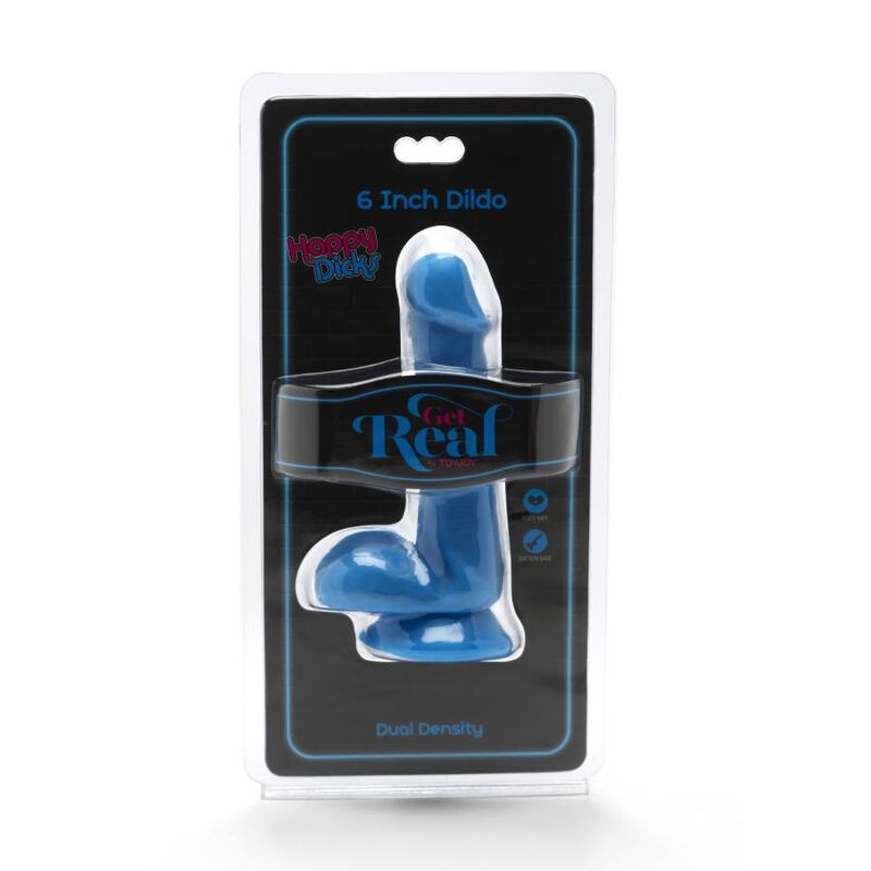 Get Real - Happy Dicks Dildo 12 Cm Balls Blue