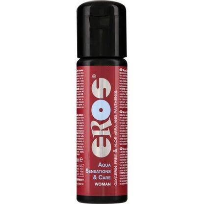 Eros Aqua Sensations and Care lubricant front label