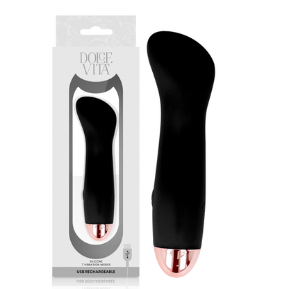 Dolce Vita - Rechargeable Vibrator One Black 7 Speed