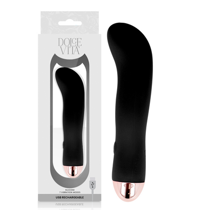 Dolce Vita - Rechargeable Vibrator Two Black 7 Speed