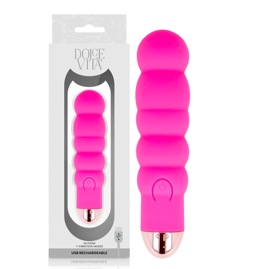 Dolce Vita - Rechargeable Vibrator Six Pink 7 Speeds