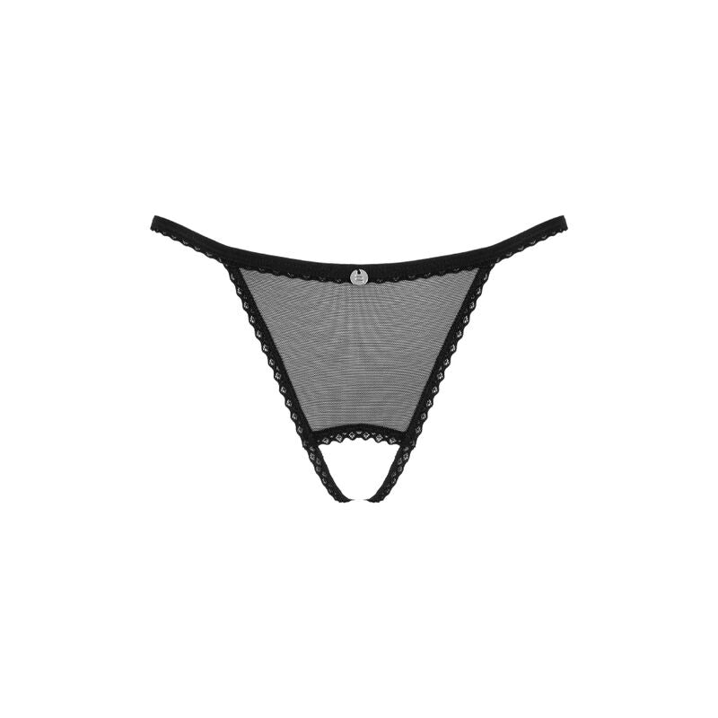 Obsessive - Celia Noir Crotchless Thong M/L