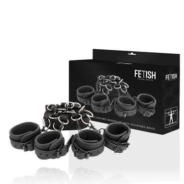 FETISH SUBMISSIVE - Luxury Bed Ties Set with Neoprene Lining by Deligh