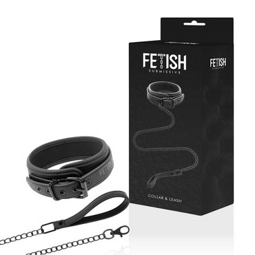 FETISH SUBMISSIVE - Neoprene Lined Chain Necklace by DelighToys