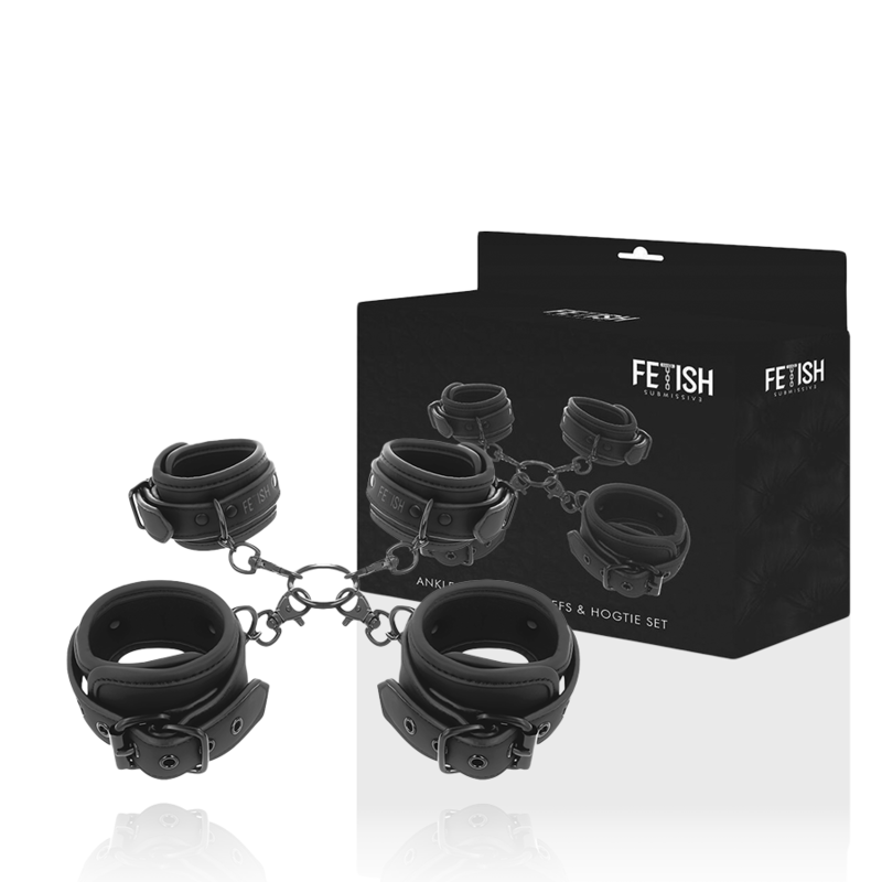 Fetish Submissive - Set Of Hand And Ankle Handcuffs With Noprene Lining