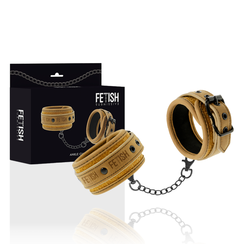 Fetish Submissive Origen - Vegan Leather Ankle Cuffs With Neoprene Lining