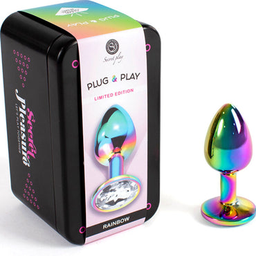 Secretplay - Metal Butt Plug Rainbow Small Size 7 Cm