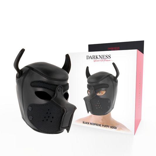 Darkness - Neoprene Dog Mask With Removable Muzzle M