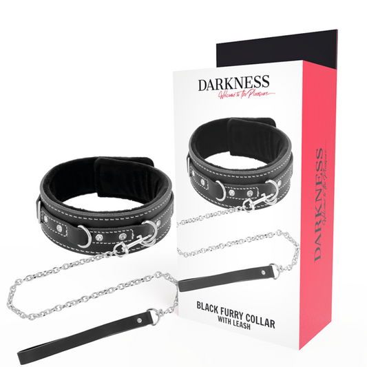 Darkness - High Quality Leather Necklace With Leash