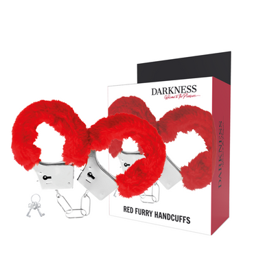 Darkness - Red Lined Metal Handcuffs