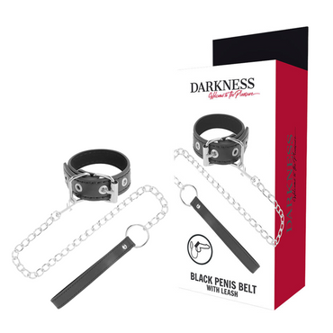DARKNESS - Adjustable Penis Ring with Strap by DelighToys