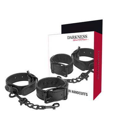 DARKNESS - Wide Thin Textured Handcuffs by DelighToys