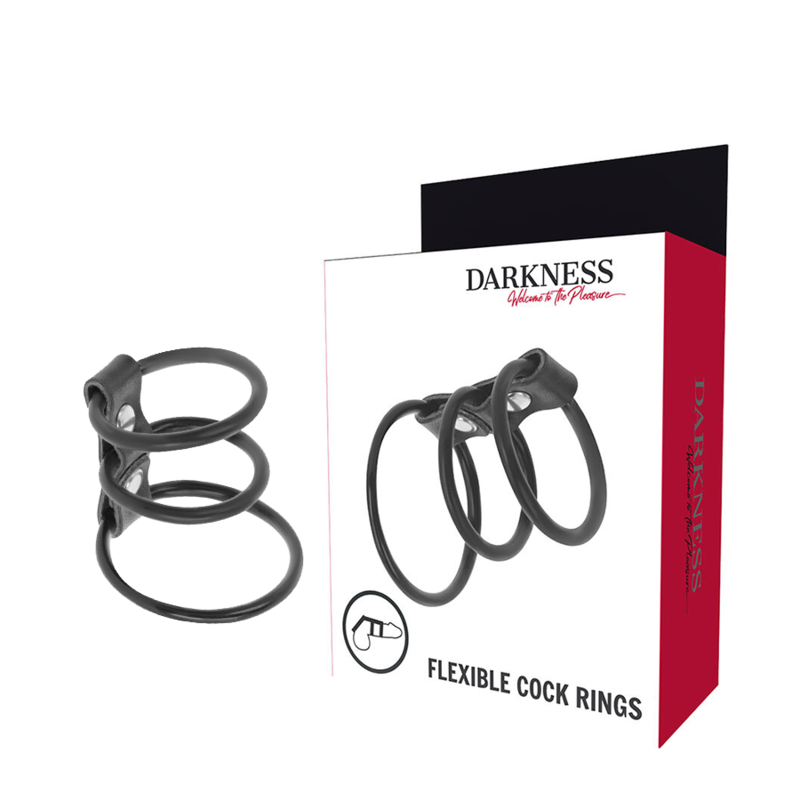 Darkness - Set Of 3 Flexible Penis Rings