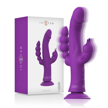 Intense - Casanova Rabbit Silicone Vibrator Triple Motor Purple