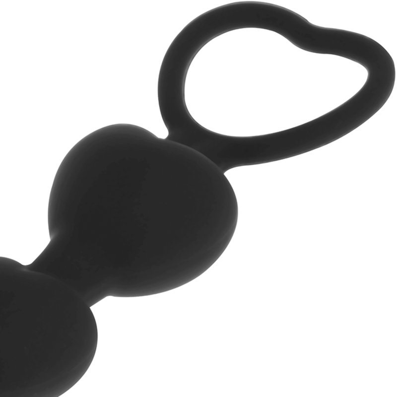 Black&Silver - Mila Anal Chain Of Hearts 18 Cm