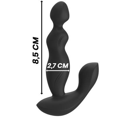 Black&Silver - Cora Anal Plug Silicone Remote Control