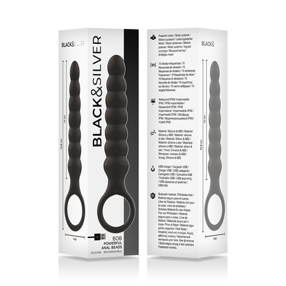 Black&Silver - Bob Powerful Silicone Anal Dilator