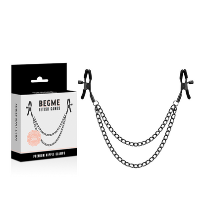 Begme - Red Edition Nipple Clips With Chain