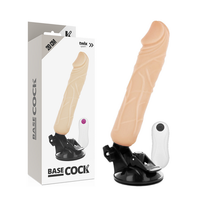 Basecock - Realistic Vibrator Remote Control Flesh 20 Cm -O- 4 Cm