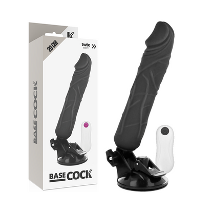 Basecock - Realistic Vibrator Remote Control Black 20 Cm -O- 4 Cm