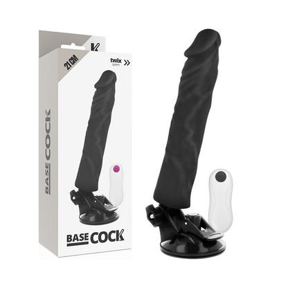 Basecock - Realistic Vibrator Remote Control Black 21 Cm -O- 4 Cm