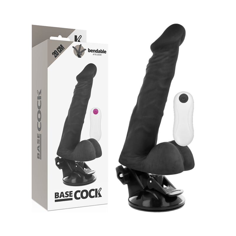 Basecock - Realistic Articulable Remote Control Black 20 Cm -O- 4.5 Cm