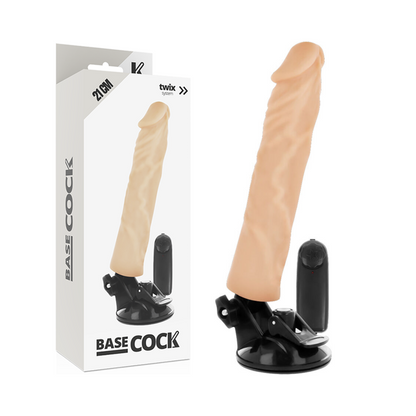 Basecock - Realistic Vibrator Remote Control Flesh 21 Cm -O- 4 Cm