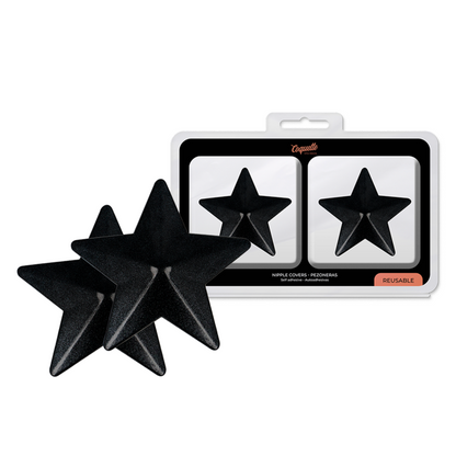 Coquette Chic Desire - Black Stars Nipple Covers