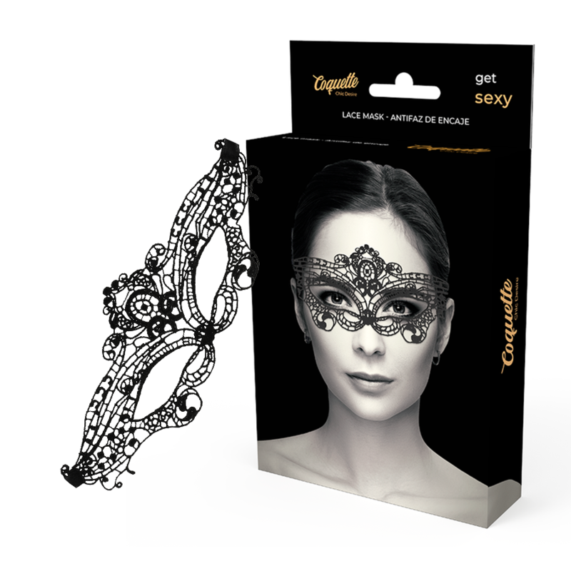 Coquette Chic Desire - Fine Black Lace Mask