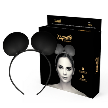 DelighToys - Coquette Chic Desire Vegan Leather Headband Mouse Ears