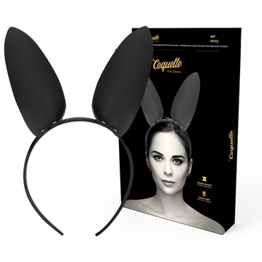 COQUETTE CHIC DESIRE - Vegan Leather Headband Rabbit Ears