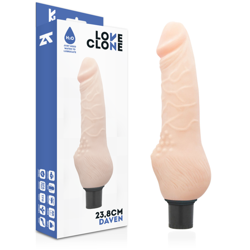 Loveclone - Daven Self Lubrication Realistic 23.8 Cm -O- 3.8 Cm