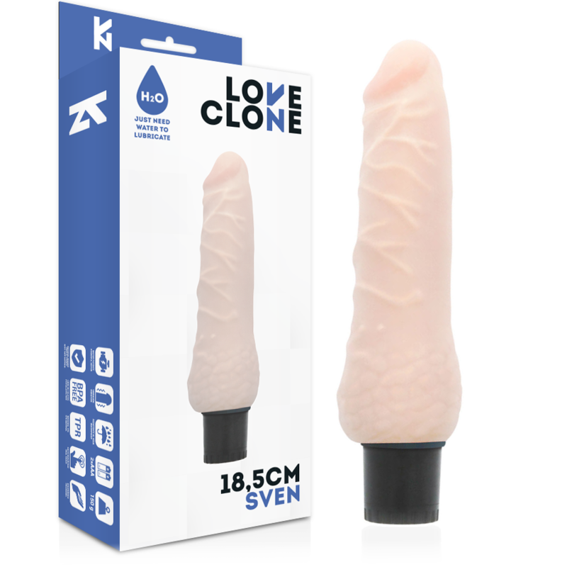 Loveclone - Sven Self Lubrication Vibrator 18.5 Cm -O- 3.3 Cm