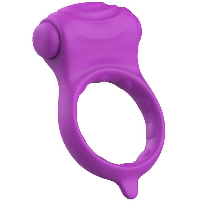 Enhance intimacy with the B Swish Basic Cock Ring. Soft silicone, 5-function vibration, waterproof design, and stimulating ridges for shared pleasure.2