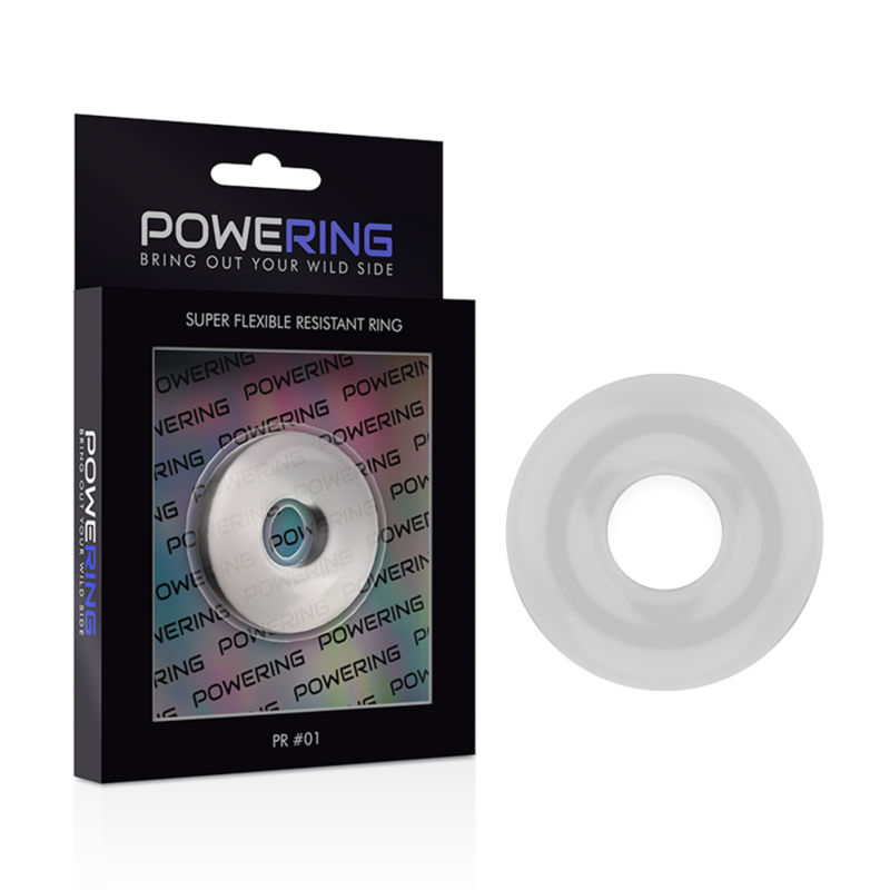 Powering - Super Flexible And Resistant Penis Ring 3.5Cm Clear