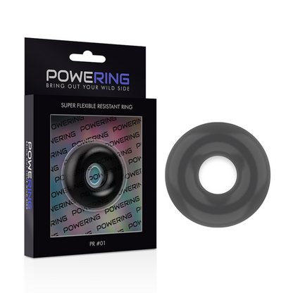 Powering - Super Flexible And Resistant Penis Ring 3.5Cm Black